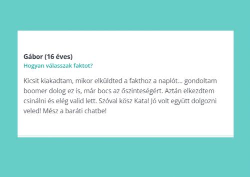 Fakultáció? Írjál naplót!